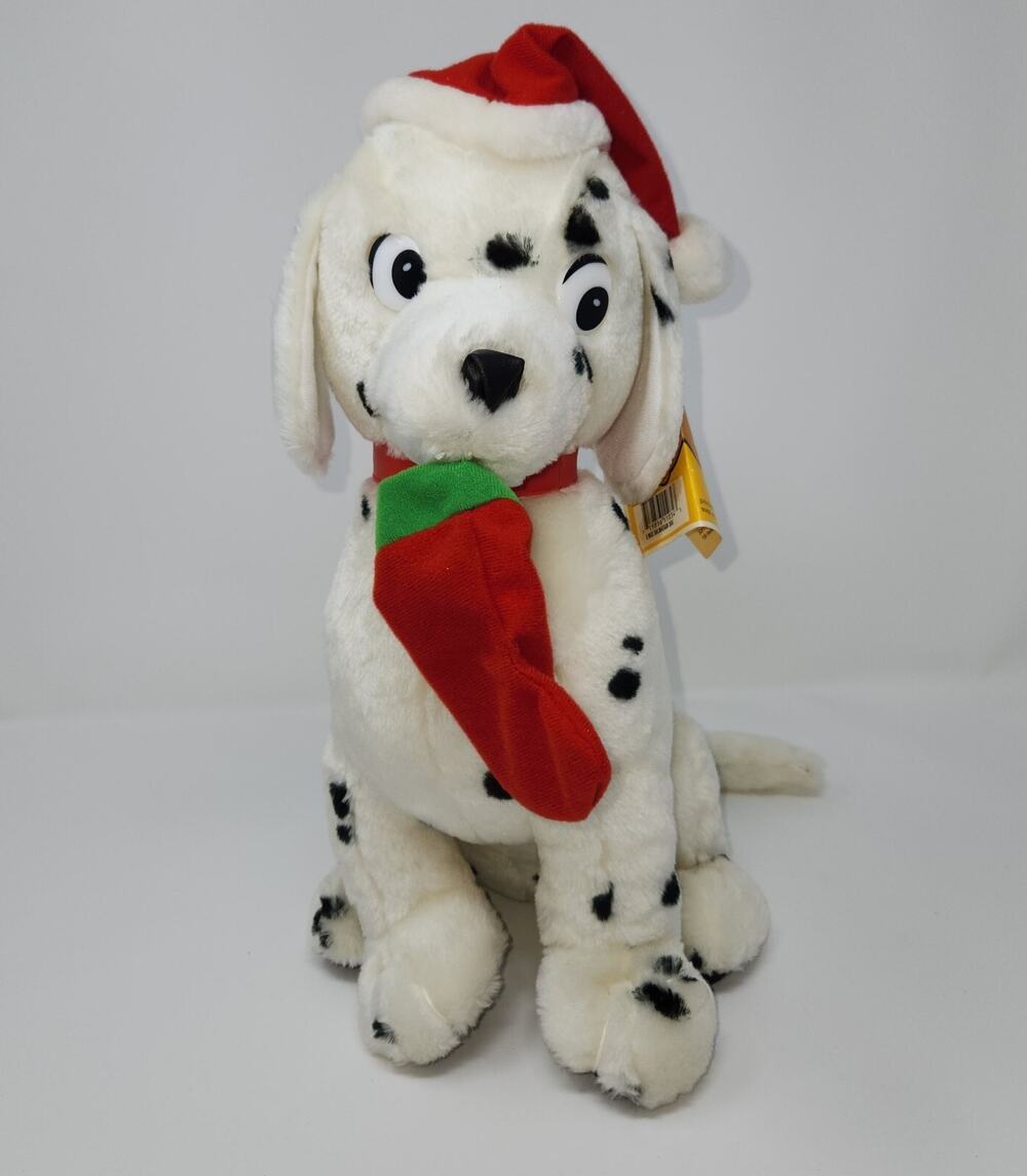 Rare Vintage Goffa Plush Christmas 13" Dalmation Stuffed Animal